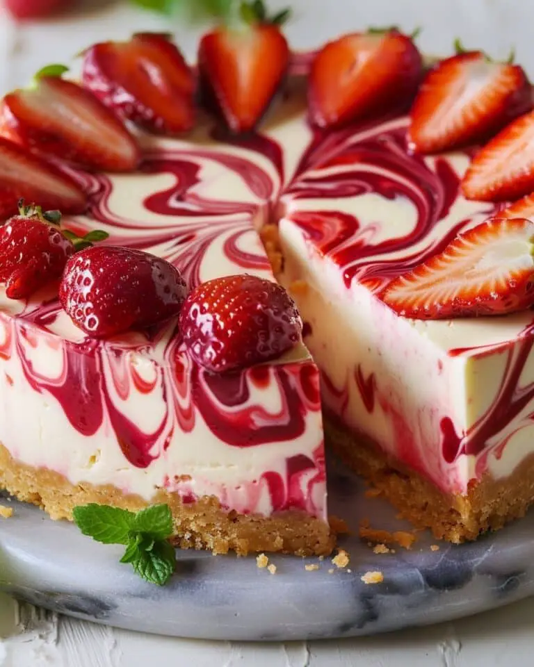 Strawberry Swirl Cheesecake Recipe