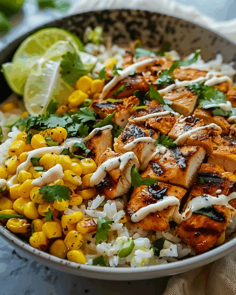 Effortless Street Corn Chicken Rice Bowl