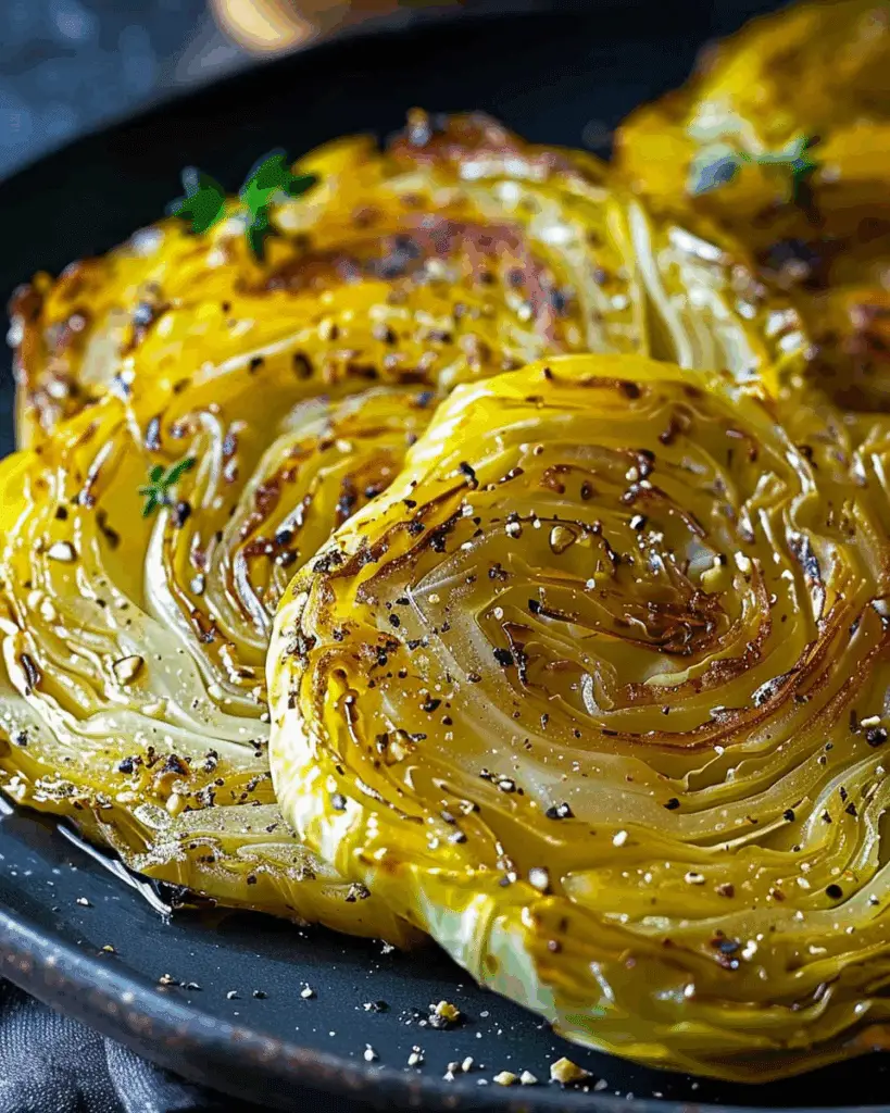 Oven Roasted Garlic Cabbage Steaks