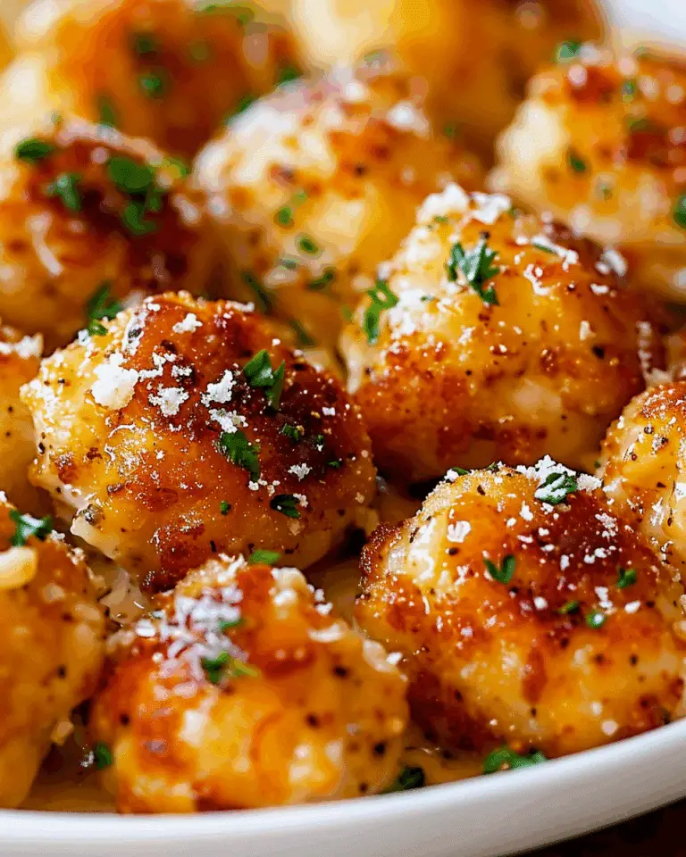 Delicious Garlic Butter Chicken Bites with Creamy Parmesan Pasta