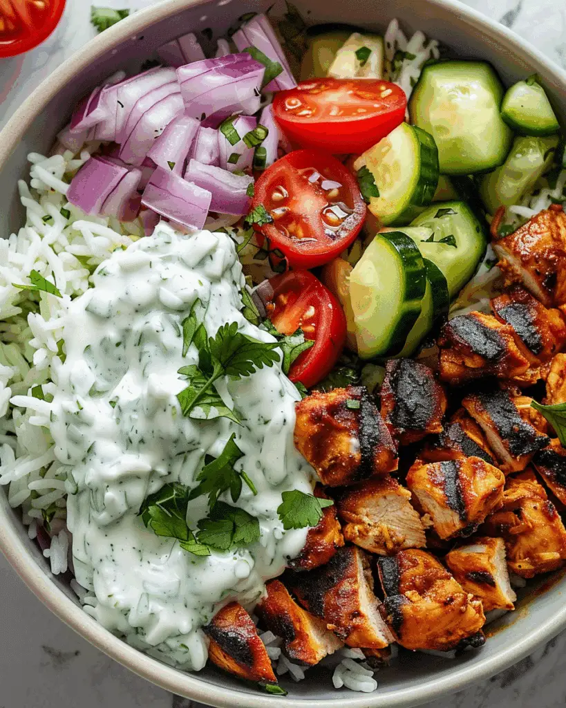 Flavorful Chicken Gyro Bowls with Tzatziki Sauce