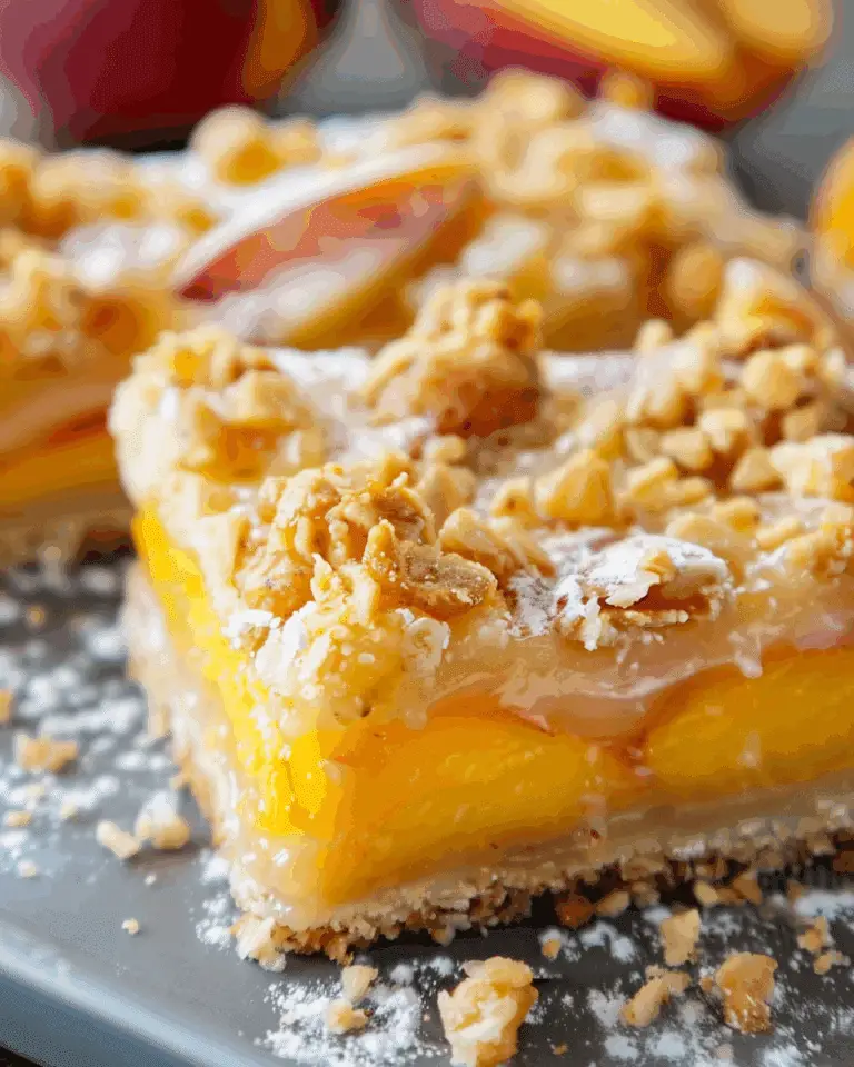 Heavenly Summer Peach Bars