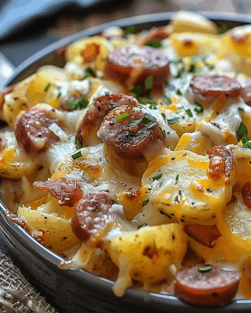 Cheesy Ranch Potatoes and Smoked Sausage