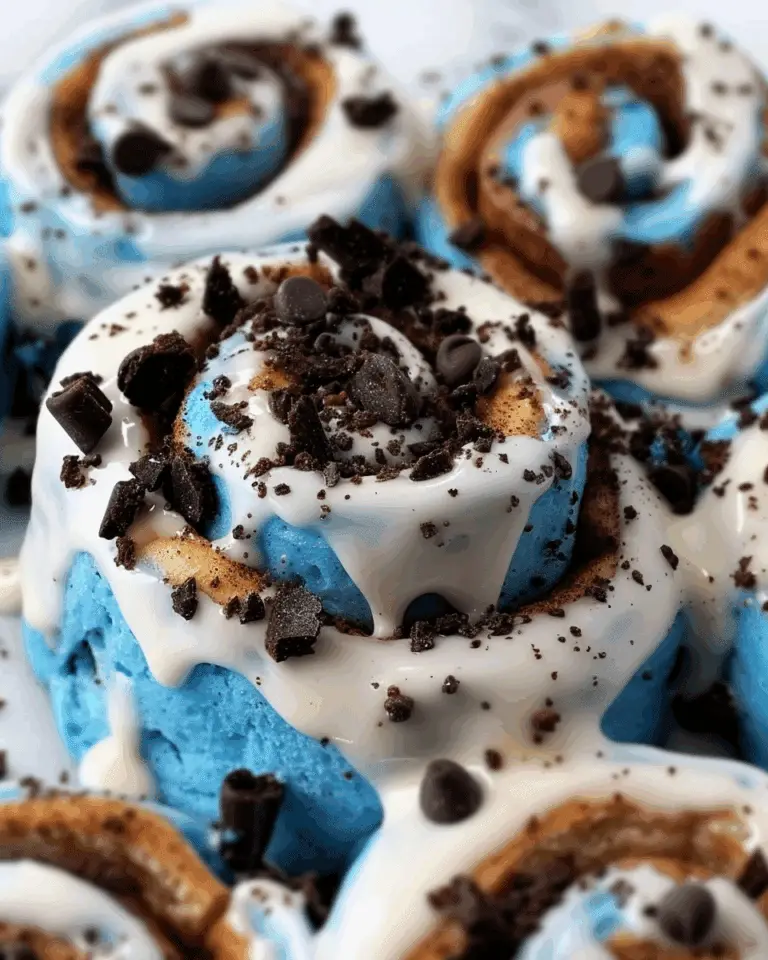 Cookie Monster Cinnamon Rolls