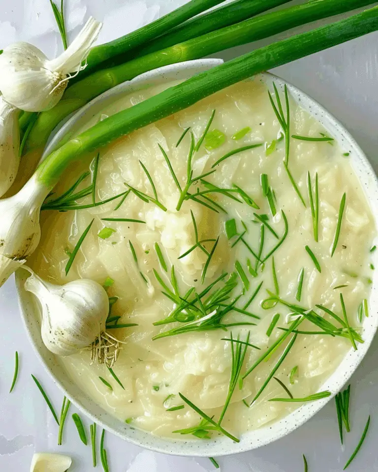 Potato Garlic Scape Soup