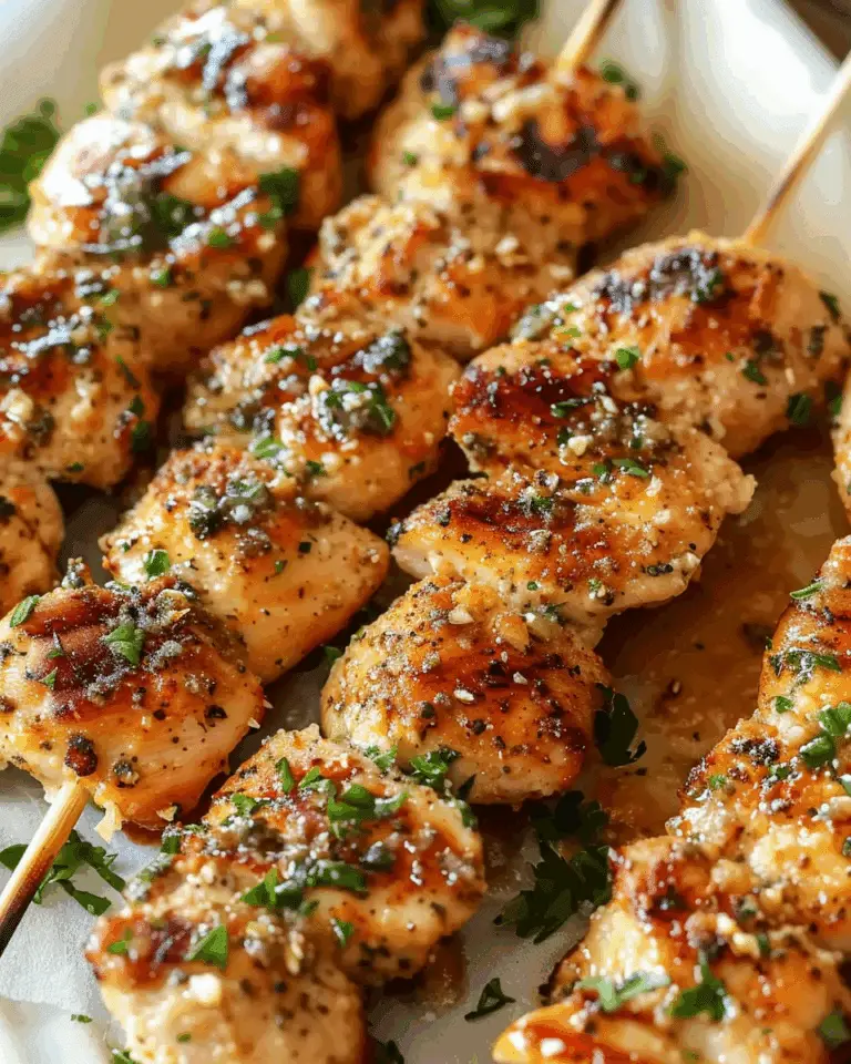 Ranch Garlic Parmesan Chicken Skewers