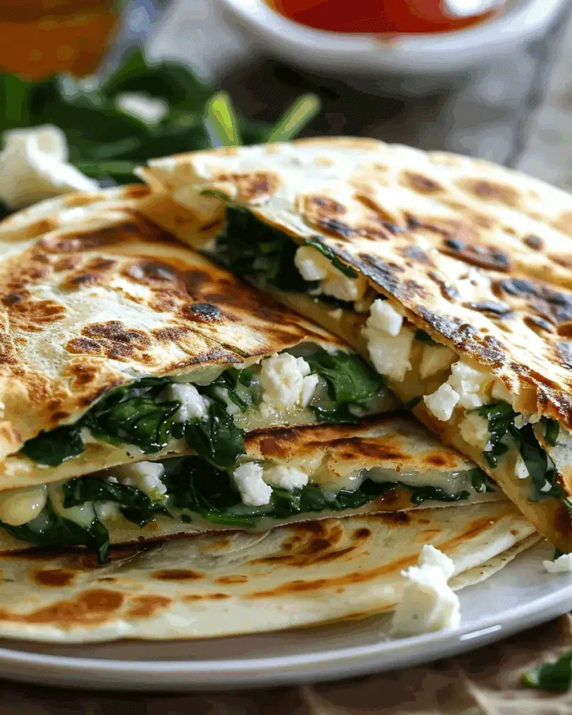 Spinach and Feta Quesadillas (Quick & Healthy)