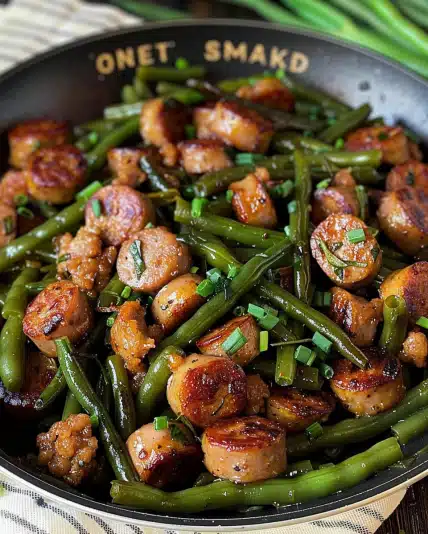 One Pan Sausage Green Beans