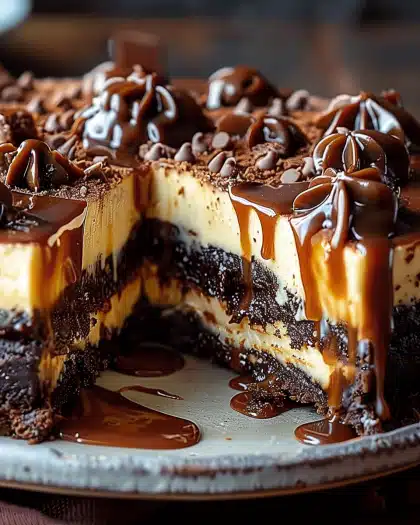 Caramel Brownie Cheesecake