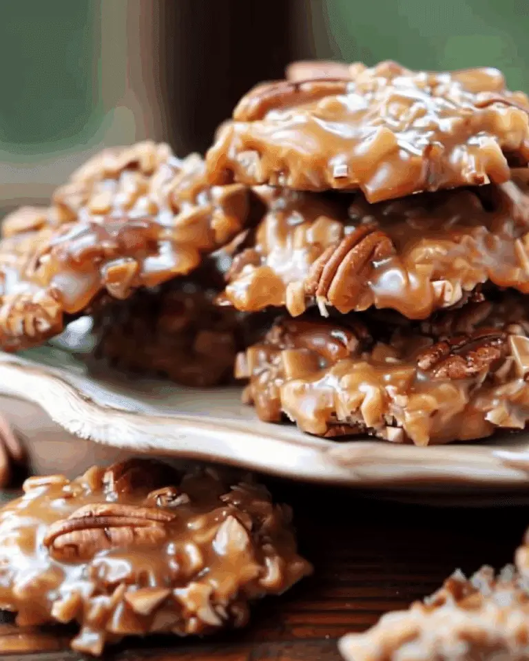 No-Bake Coconut Pecan Praline Cookies