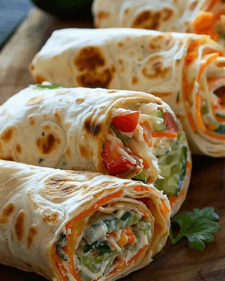 Fresh Vegetable Tortilla Roll Ups