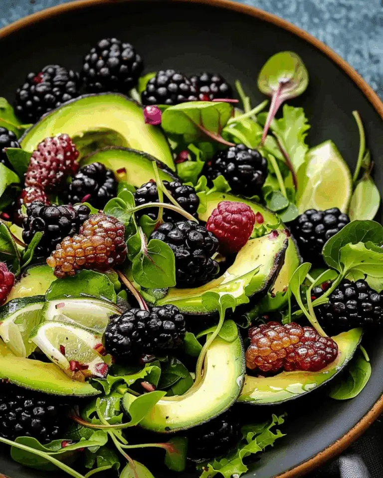 Blackberry and Avocado Salad with Honey Lemon Vinaigrette