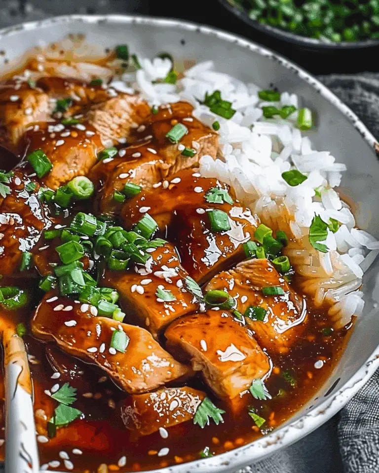 Caramelised Soy Chicken in Garlic Ginger Broth with Rice