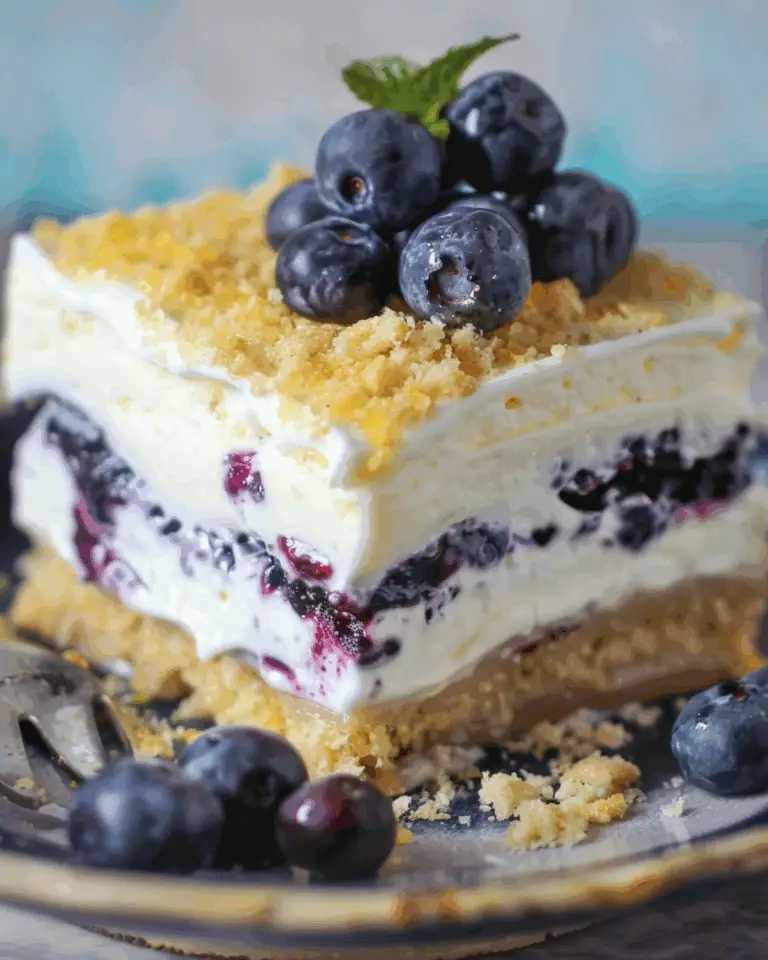 No‑Bake Lemon Blueberry Dessert