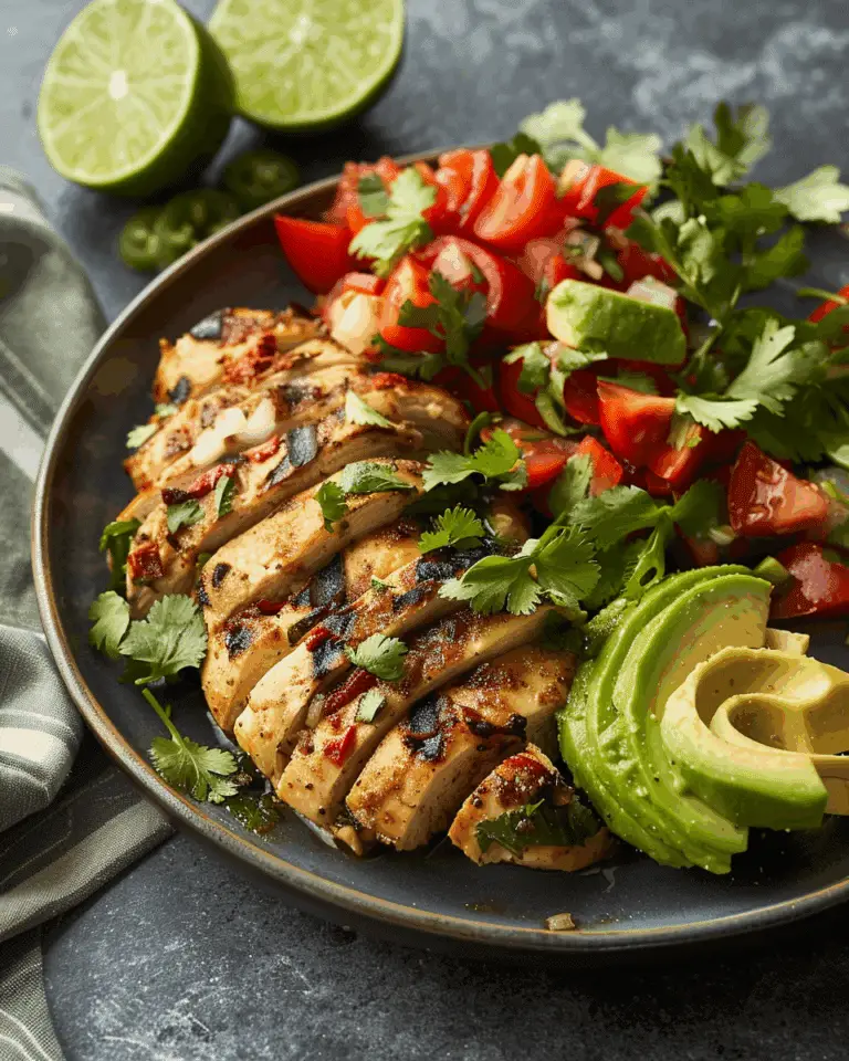 Fiesta Lime Chicken Recipe with Avocado