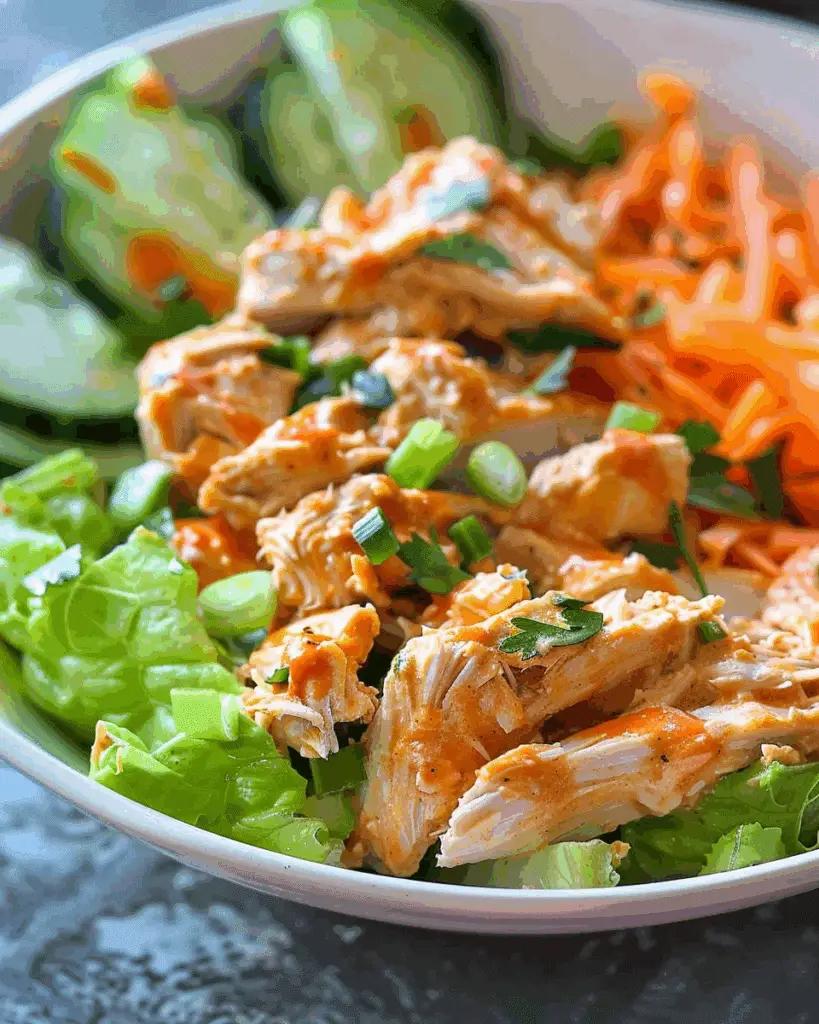 High Protein Buffalo Chicken Salad (Healthy, Easy)