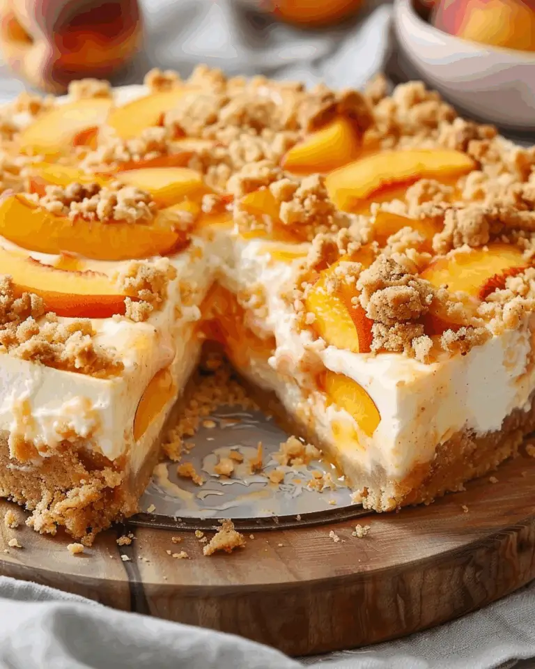 Peach Crumb Cheesecake