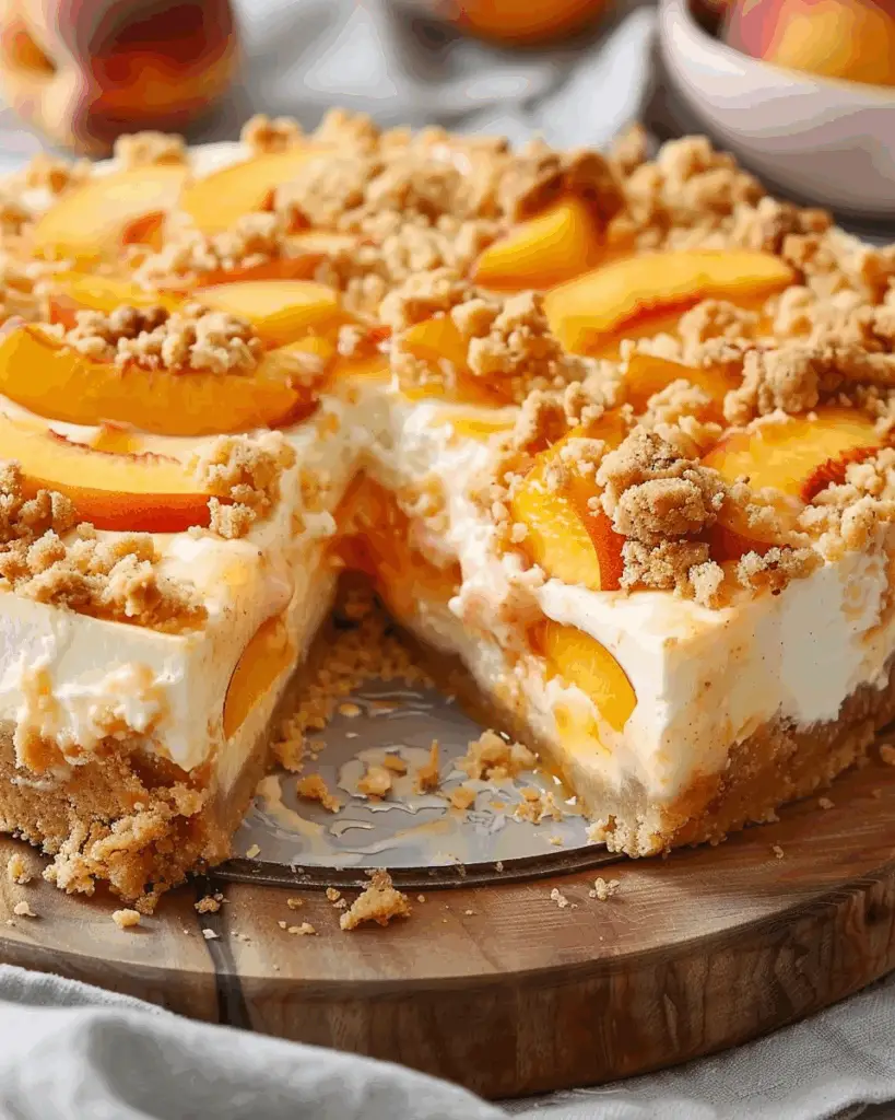 Peach Crumb Cheesecake