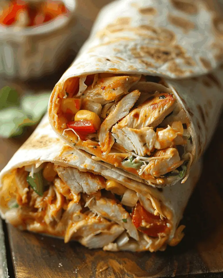 Quick Cheesy Chicken Wrap