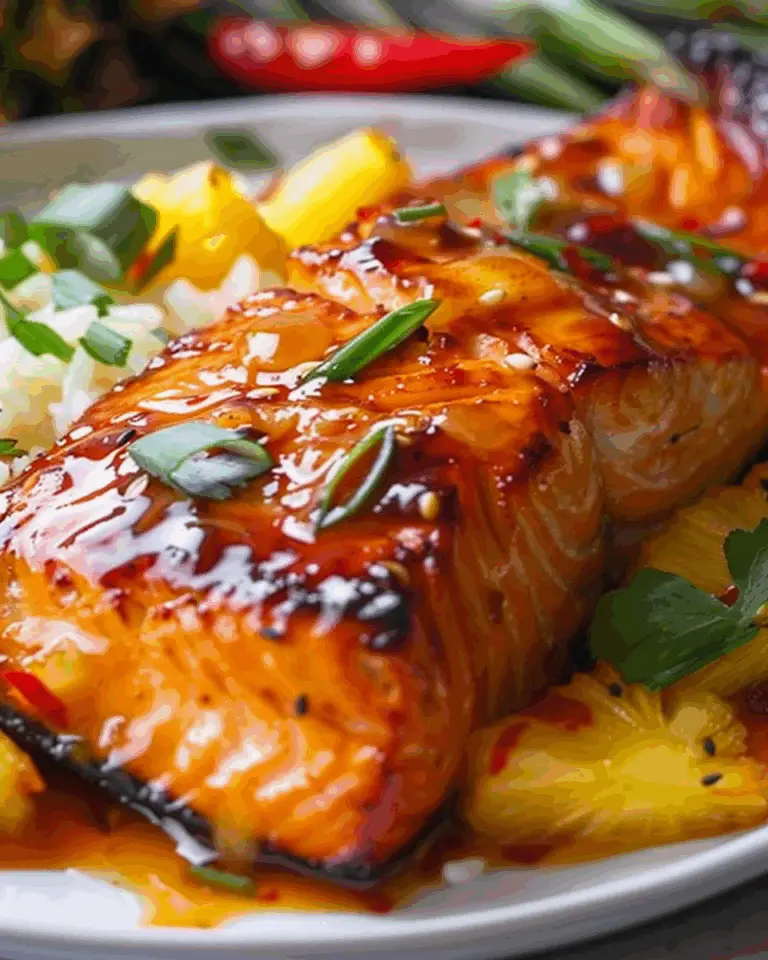 Sweet and Spicy Pineapple Salmon