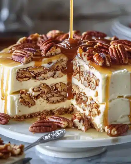 Caramel Pecan Mascarpone Torte