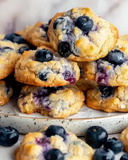Easy Blueberry Cottage Cheese Cookies