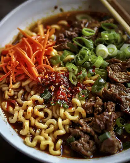 Slow Cooker Beef Ramen Noodles