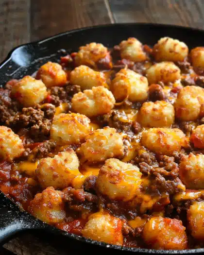 Tater Tot Sloppy Joe Skillet