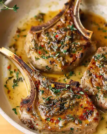 Lamb Chops With Mustard-Thyme Sauce