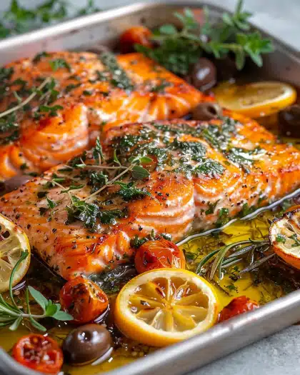 Easy Mediterranean Salmon with Fresh Herbs