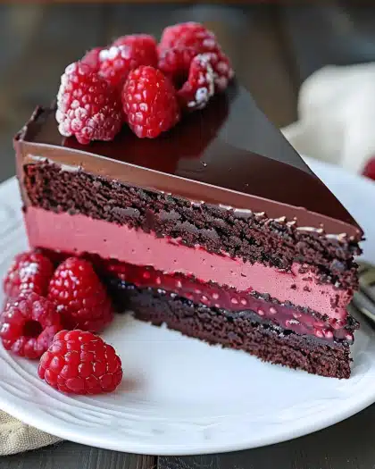 Dark Chocolate Raspberry Mousse Cake is a Must-Try!
