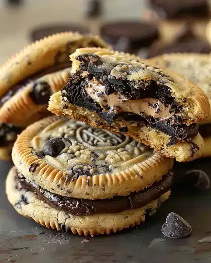 Oreo-Stuffed Chocolate Chip Cookies