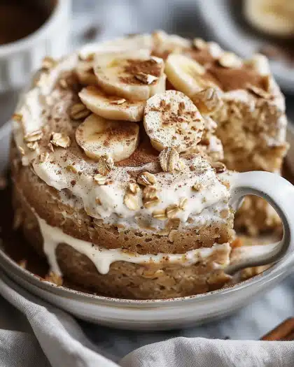 Cottage Cheese Cinnamon Roll Mug Cake