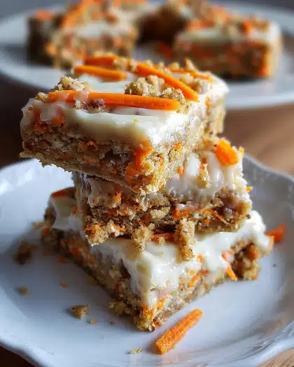 Cottage Cheese Carrot Cake Bars