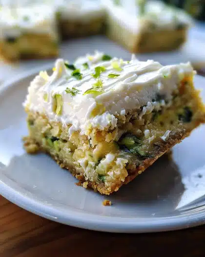 Ultimate Frosted Zucchini Bars Cream Cheese: 1 Happy Bite