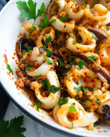 Keto Garlic Squid Recipe