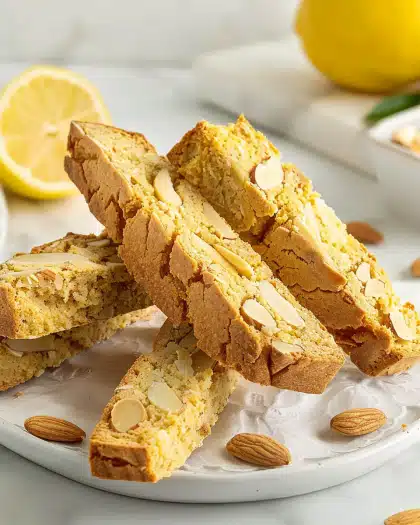 Limoncello & Almond Biscotti – Citrus-Kissed Crunch!