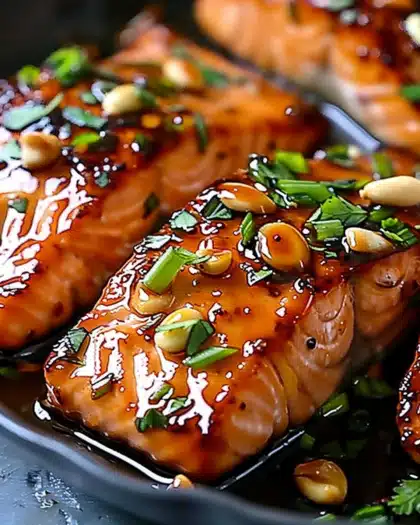 Easy Crispy Honey Garlic Glazed Salmon Recipe