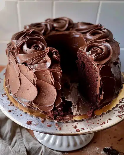 Chocolate Pound Cake with Chocolate Frosting
