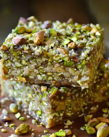 No-Bake Pistachio Cookie Squares