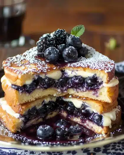 Blueberry Cheesecake Stuffed French Toast