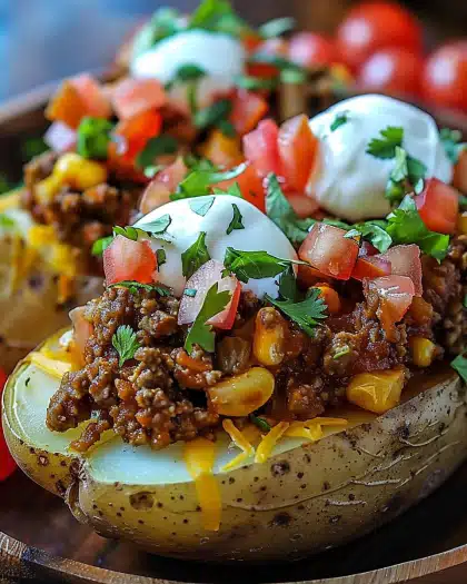 Taco Loaded Baked Potatoes