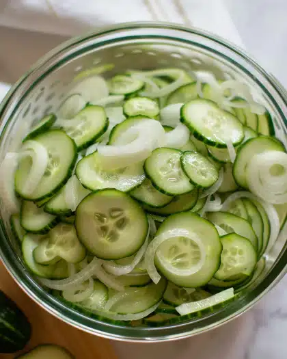 Cucumber and Onions in Vinegar