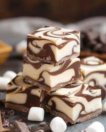 Marshmallow Swirl Fudge