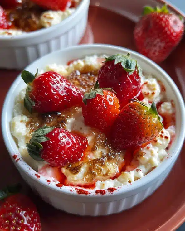 Baked Strawberry Cottage Cheese Breakfast Bowls