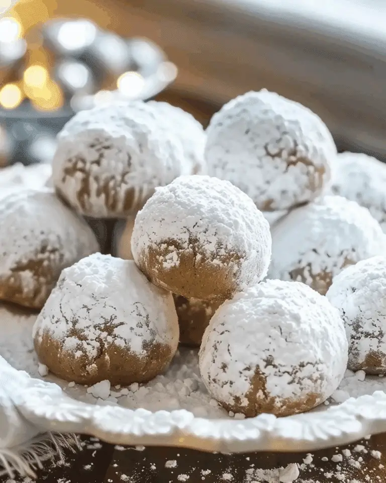 Gingerbread Snowball Cookies
