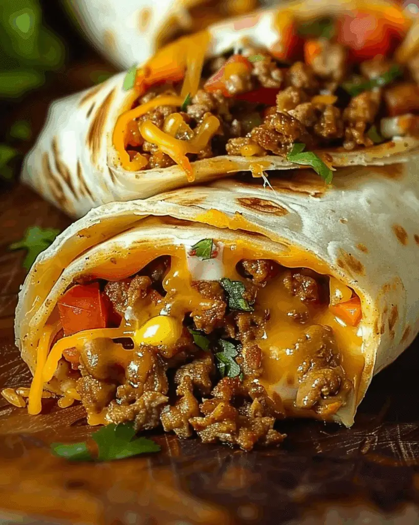 Nacho Cheese Beef Wrap Recipe