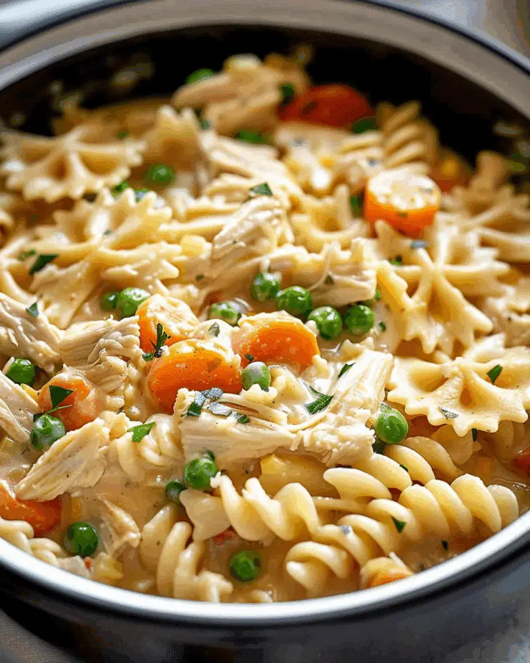 Slow Cooker Chicken Pot Pie Pasta