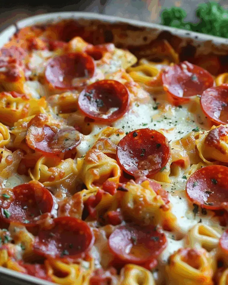 Cheese Tortellini Pepperoni Pizza Casserole Recipe