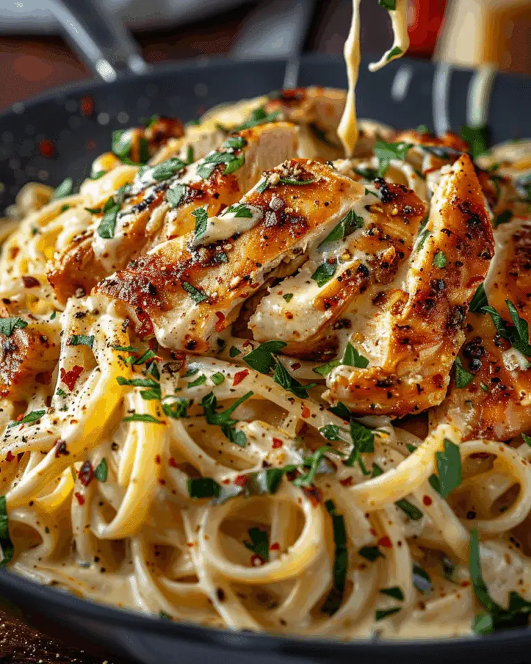 Creamy Cajun Chicken Linguine with Garlic Mozzarella Sauce